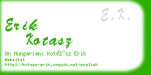 erik kotasz business card